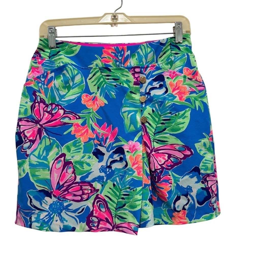 Lilly Pulitzer Luxletic Daphne Skort Pundy Blue Isle Be Back Golf Size 2
